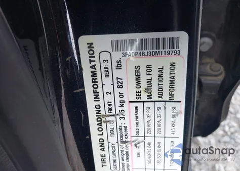 2013 Ford Fiesta Se z USA, uszkodzony, nr VIN 3FADP4BJ3DM119793